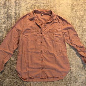 Pink Tunic Length Utility Shirt - Size L